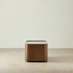 Capri Mocha Walnut Veneer Ottoman Table