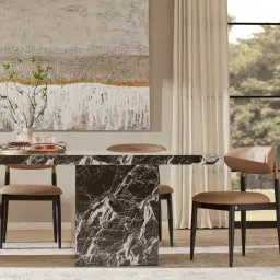 Thames Napoleon Black Sintered Stone Dining Table