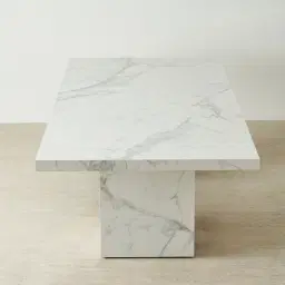 Thames Statuario White Sintered Stone Dining Table