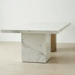 Thames Statuario White Sintered Stone Dining Table