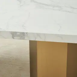 Thames Statuario White Sintered Stone Dining Table