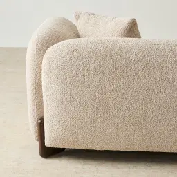 Celia Mid Beige 2-Seater Woven Fabric Sofa