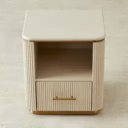 San Pierre Kids Beige Painted Wooden Bedside Table