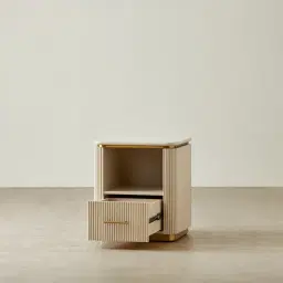 San Pierre Kids Beige Painted Wooden Bedside Table