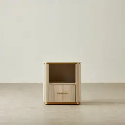 San Pierre Kids Beige Painted Wooden Bedside Table
