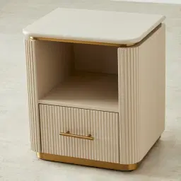 San Pierre Kids Beige Painted Wooden Bedside Table