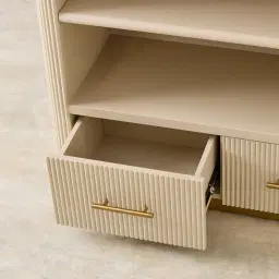 San Pierre Kids Beige Painted Wooden Bookshelf