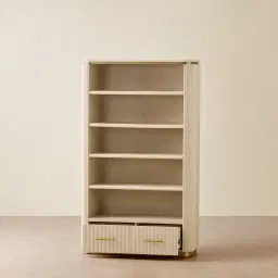 San Pierre Kids Beige Painted Wooden Bookshelf