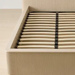 San Pierre Beige Painted Wooden Double Bed