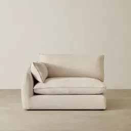 Macie Cream Oatmeal Fabric Modular Sofa - Left Arm