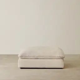 Macie Cream Oatmeal Fabric Modular Sofa - Ottoman