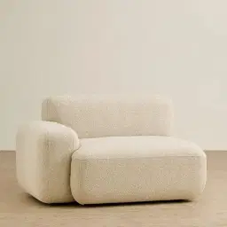 Capri Pearl Beige Modular 1 Seater Left Arm