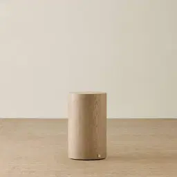 Trento Round Medium Brown Ash Veneer Short Plinth