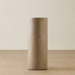 Trento Round Medium Brown Ash Veneer High Plinth