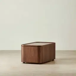 Capri Smoky Walnut Veneer Ottoman Table