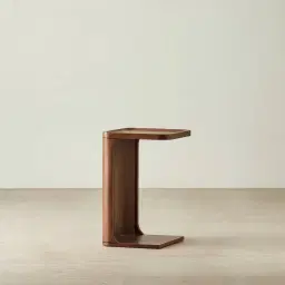 Capri Smoky Walnut Veneer Side Table