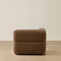 Capri Earth Brown Woven Fabric Modular Corner Seat