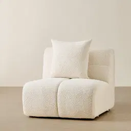 Amity Stone Cream Woven Fabric Armless Module