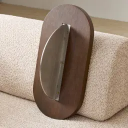 Capri Smoky Walnut Curve Sofa Tray