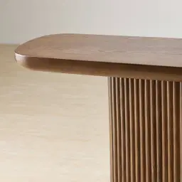Terra Linea Amber Brown Ash Veneer Console Table