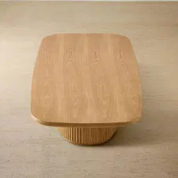 Terra Linea Light Brown Ash Veneer Rectangular Coffee Table