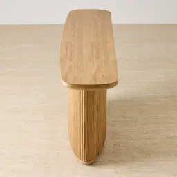 Terra Linea Light Brown Ash Veneer Console Table
