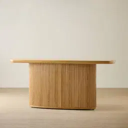 Terra Linea Light Brown Ash Veneer Console Table