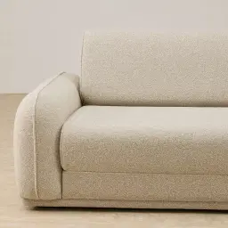 Euka Pearl Beige Fabric 2.5 Seater Sofa Bed