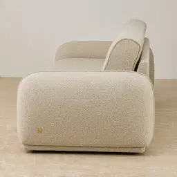 Euka Pearl Beige Fabric 2.5 Seater Sofa Bed