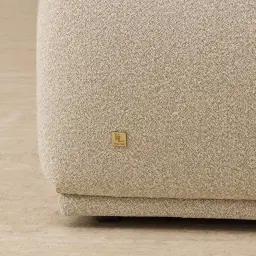 Euka Pearl Beige Fabric 2.5 Seater Sofa Bed