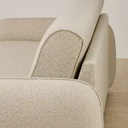 Euka Pearl Beige Fabric 2.5 Seater Sofa Bed