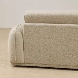 Euka Pearl Beige Fabric 2.5 Seater Sofa Bed