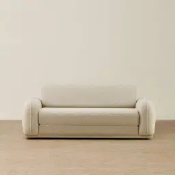 Euka Pearl Beige Fabric 2.5 Seater Sofa Bed