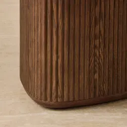 Terra Linea Amber Brown Ash Veneer Two- Triangular Leg Rectangular Dining Table - 240cm x 120cm
