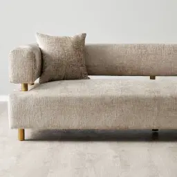 Malta II 2-Seater Beige Latte Chenille Fabric Sofa