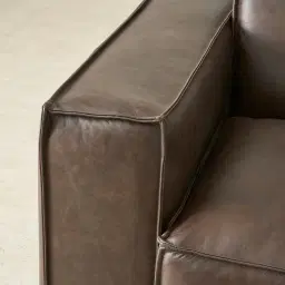 Lainey Chocolate Brown 4 Pieces Modular Leather Sofa