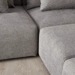 Riviera III Graphite Fabric Modular Sofa