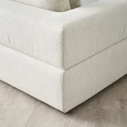 Riviera III Isabelline White 3 Pieces Modular Fabric Sofa