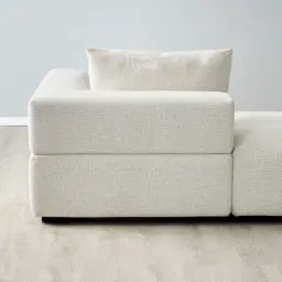 Riviera III Isabelline White Fabric Modular Sofa