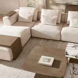 Riviera III Green Chenille Fabric Modular Sofa