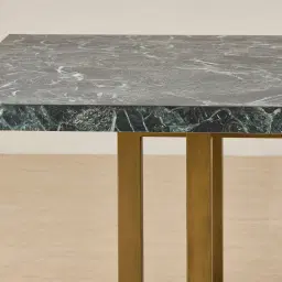 Grayson Brushed Bronze Rectangular Dining Table with Matte Emerald Green Sintered Stone Top - 268x118cm