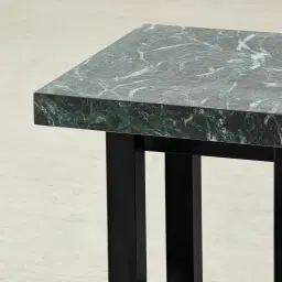 Grayson Matte Black Side Table with Matte Emerald Green Sintered Stone Top