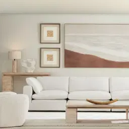 Elora II Arctic White 5 Pieces Modular Fabric Sofa