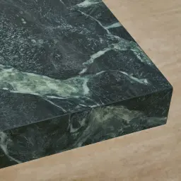 Grayson Matte Black Rectangular Dining Table with Glossy Emerald Green Sintered Stone Top - 240x105cm