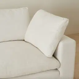 Elora II Arctic White 2 Pieces Modular Fabric Sofa