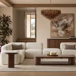 Capri Stone White 4 Pieces Sofa with Ottoman