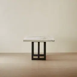 Grayson Black Dining Table with Statuario White Sintered Stone Top - 200x118cm
