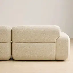 Capri Pearl Beige 3 Pieces Modular Right Chaise Sofa