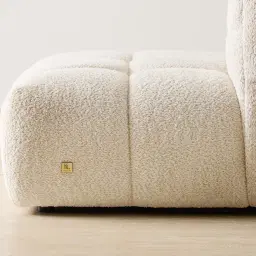 Amity Stone Cream Woven Fabric 2 Pieces Modular Sofa with Left Arm and Right Chaise