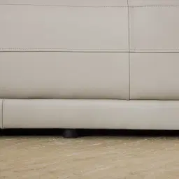 Felicia Cream Leather Curved Corner Sofa